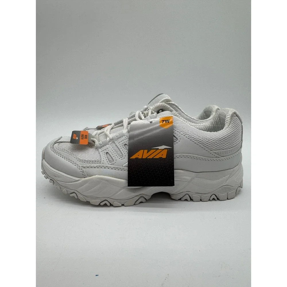 Avia Elevate Women's US 7 Wide White Memory Foam Walking Athletic Shoes NWT